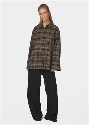Dita flannel check skjorte Brown Neo Noir 